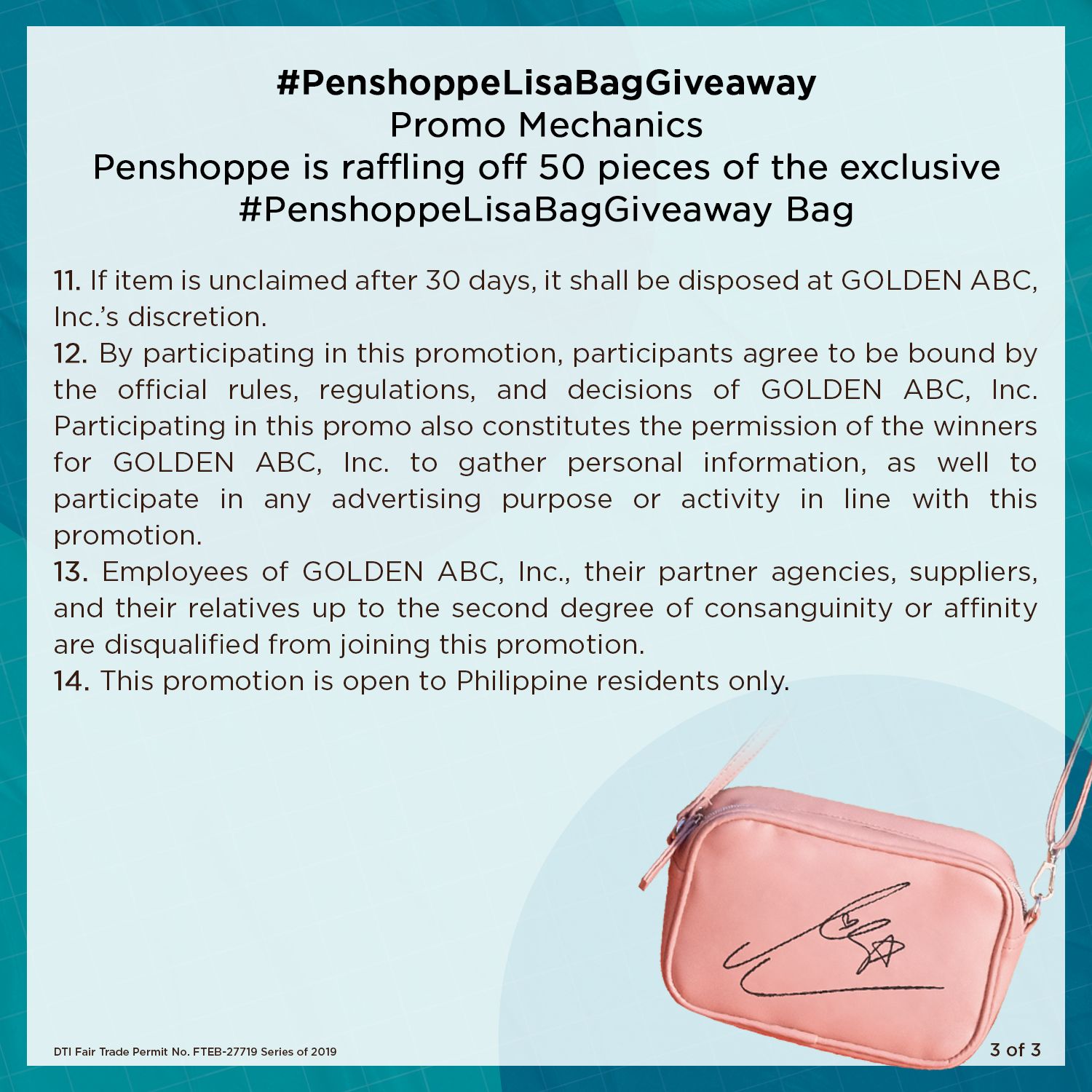PENSHOPPE on X Good news Blinks we heard you Lisa and Penshoppe are gifting 50 bags signed by Lisa herself just in time for the Holidays Swipe to see how you