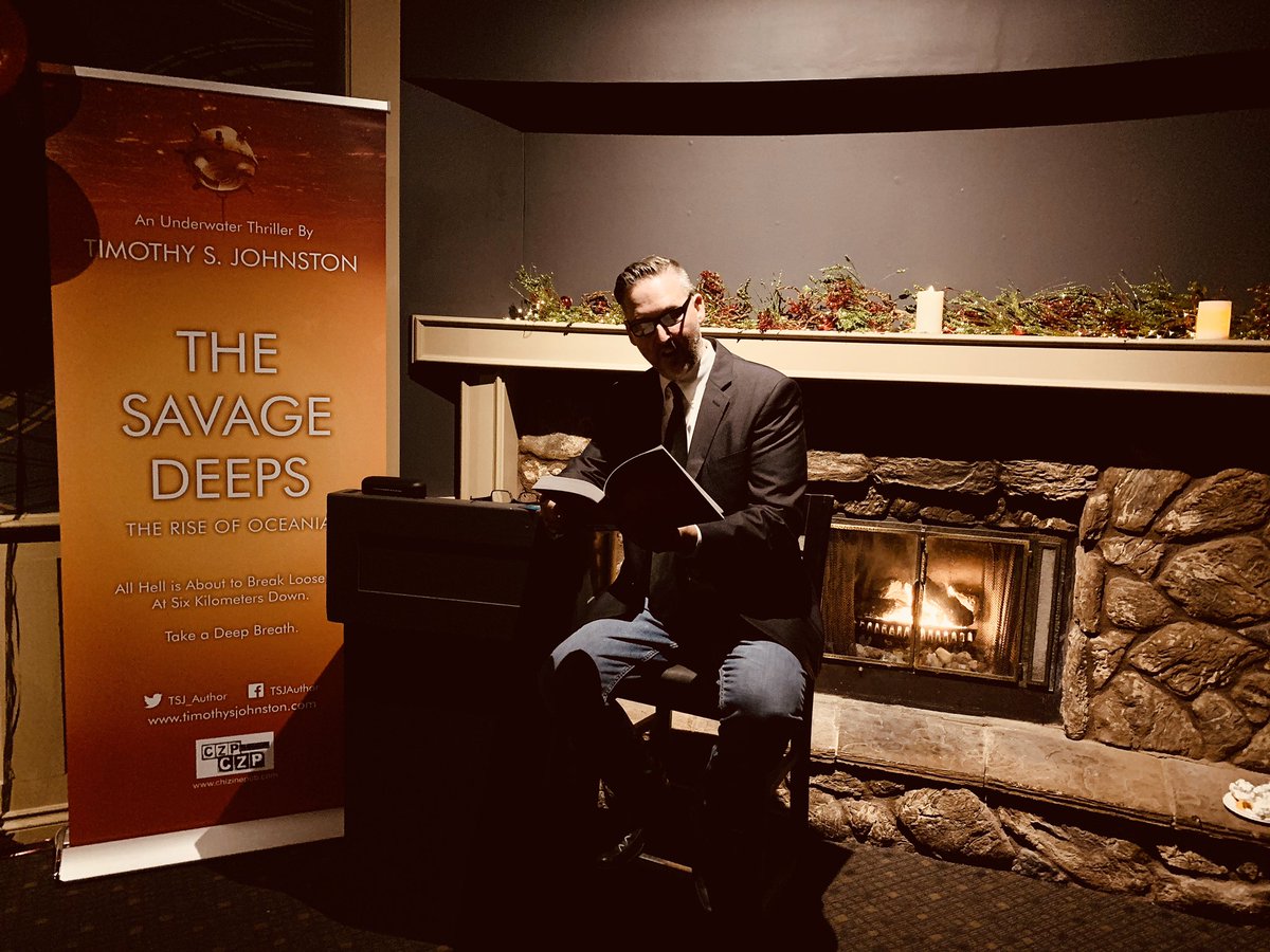 Fantastic night supporting my good friend Timothy S. Johnston launch his second book “The Savage Deep” from his “The Rise of Oceana” series.  #TSJ_Author.