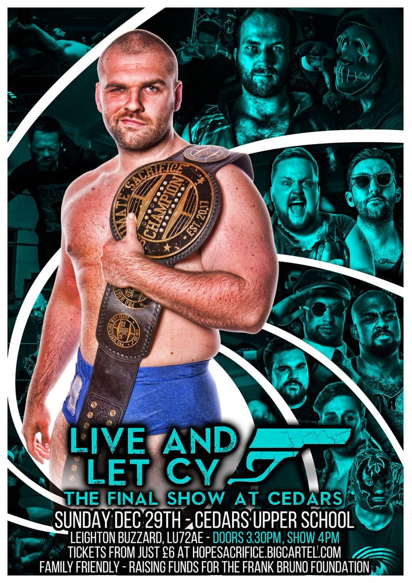 Sacrifice_PW's tweet photo. Tickets are AVAILABLE NOW for #Chapter30 #LiveAndLetCy on December 29 in Leighton Buzzard!
Ultimate Sacrifice Title - #CyGregory Vs @KyleOfKings
Loserweight Title - @TimLeeTV Vs @TheJackCave
@MaloneHustle picks his opponent!
TICKETS: https://t.co/1twYFWKvU9 https://t.co/ybAPXCHCRw