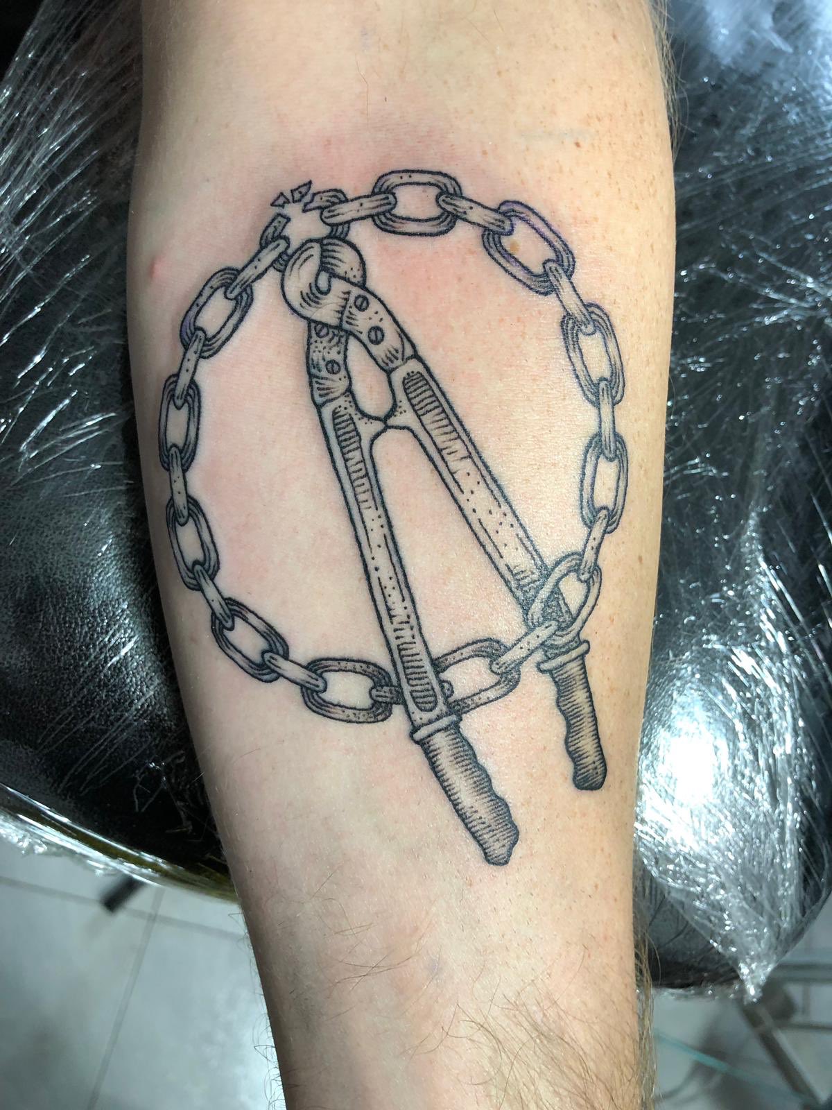 Bolt cutter tattoo  Sandra Hoj  Classic Copenhagen  Flickr