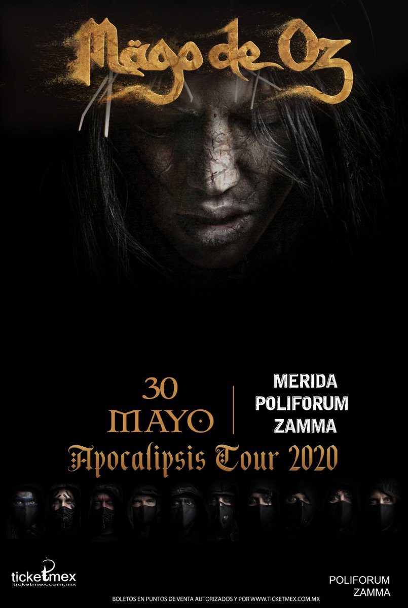 ticketmexcommx's tweet photo. 🤘Mago de Oz🤘 
⚫Apocalipsis Tour 2020⚫
⭕Morelia
⭕Querétaro
⭕León gto 
⭕Mérida 
🛒Boletos disponibles por 🛒https://t.co/lAIc6XMbjp https://t.co/nwXVZues9P