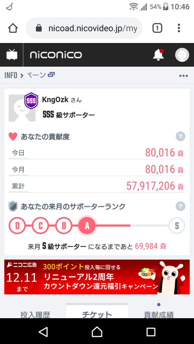 大和守kennさん がハッシュタグ ニコニコ広告 をつけたツイート一覧 1 Whotwi グラフィカルtwitter分析
