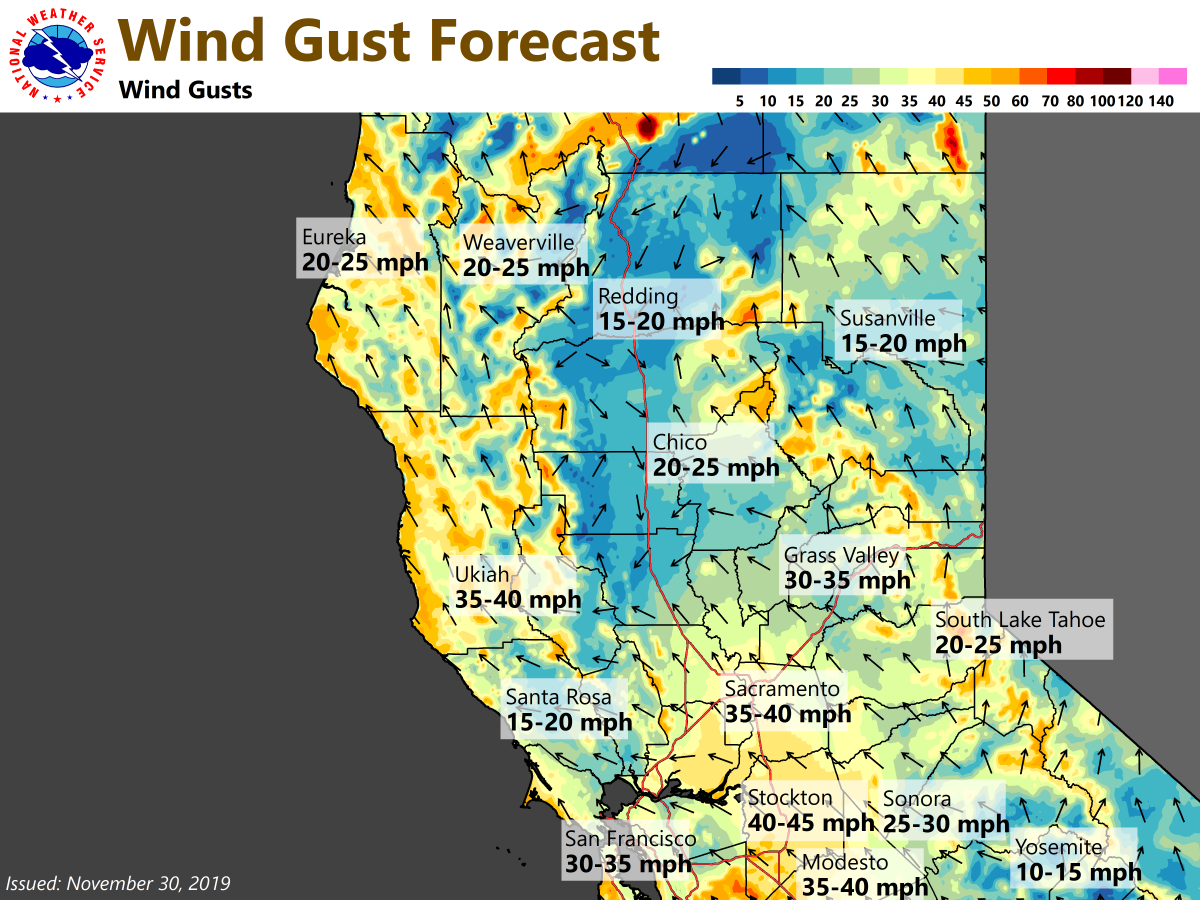 Gusty winds are expected overnight through early Sunday. Winds in the ...