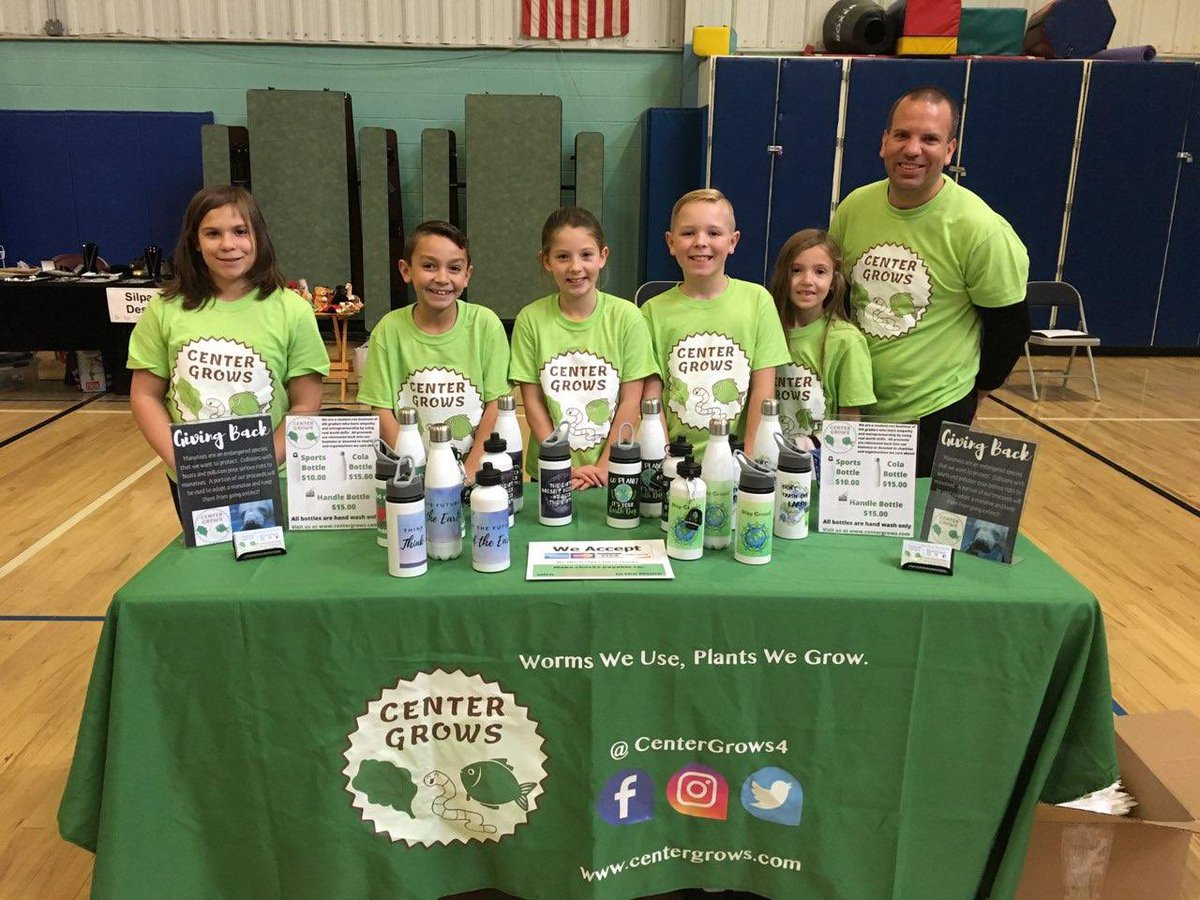 PlumTeachers's tweet photo. Center Grows selling their handmade water bottles at the YMCA craft show this weekend to support small business Saturday while protecting the environment.  A portion of the proceeds will help them adopt a manatee. Go Mustangs!!!  #plumproud @CenterGrows4 @PHSEarthClub https://t.co/MiiTjaIQu7