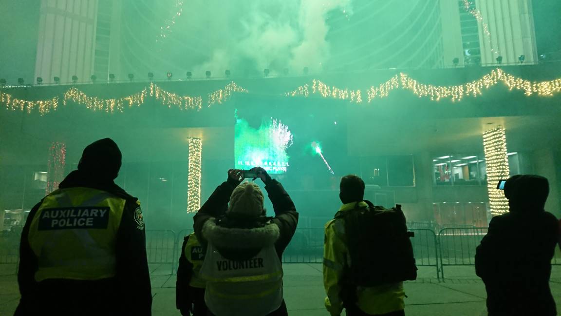 FirstDownsview's tweet image. Catching a view of the fireworks #CavalcadeofLights