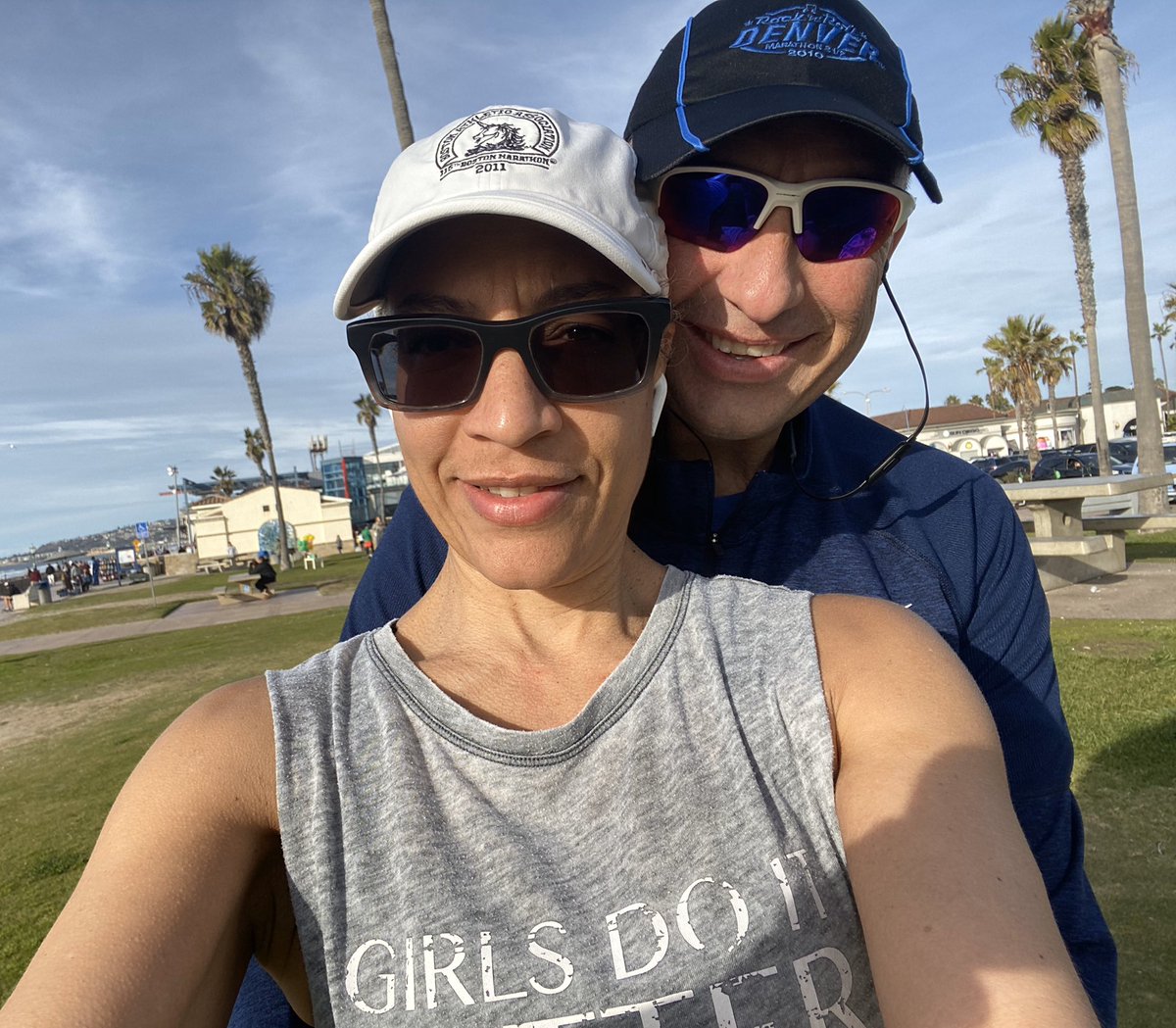  #ThoughtsFromTodaysRunMission Beach run with my partners in crime.