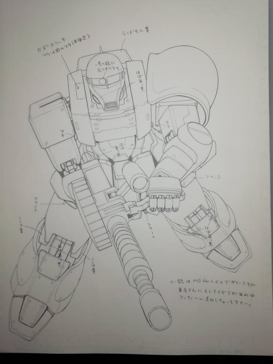 岡本一広 Sur Twitter ゼロの旧ザク 第2巻の原稿が戻ってきました がんばって描いてますねー 担当編集者さんの計らいで プラモ付けてくれました 笑 ありがたい