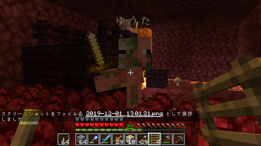 Jake 異世界からお客さんがやってきたのでプチネザーに招待した 俺の村の最初の村人です 名札つけておけば消えないんだよね