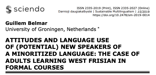 My new article is just out!#newspeakers #Frysk #Frisian #WestFrisian #attitudes #languageuse 

Available here: uki.vdu.lt/sm/index.php/s…