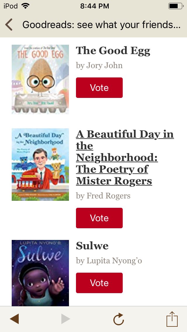 Coily Hair (@coilyhair) on Twitter photo VOTES NEEDED!🗳
👶🏿👶🏾👼🏿👼🏽
for the 2019 Good Reads Choice Awards! 💜🙌🏽 Know any of these titles? Please consider voting! ⬇️
goodreads.com/choiceawards/b…
📚#Sulwe by <a href="/Lupita_Nyongo/">Lupita Nyong'o</a>
📚#HairLove by <a href="/MatthewACherry/">Matthew A. Cherry</a>
#naturalhair #blackkids #booksforblackkids #blackchildrensbooks VOTES NEEDED!🗳
👶🏿👶🏾👼🏿👼🏽
for the 2019 Good Reads Choice Awards! 💜🙌🏽 Know any of these titles? Please consider voting! ⬇️
goodreads.com/choiceawards/b…
📚#Sulwe by <a href="/Lupita_Nyongo/">Lupita Nyong'o</a>
📚#HairLove by <a href="/MatthewACherry/">Matthew A. Cherry</a>
#naturalhair #blackkids #booksforblackkids #blackchildrensbooks