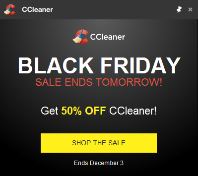 15minofPham's tweet image. #YouHadOneJob 

#CCCleaner Does it end tomorrow or 12/3?