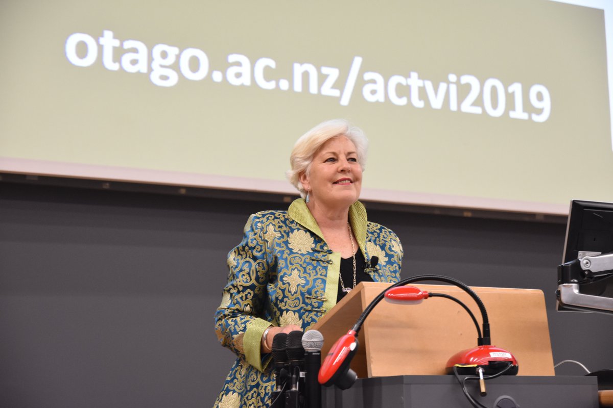 TranscriptACT's tweet image. Christine Garey Deputy Mayor of Dunedin welcoming the international and local audience #actxvi19 @GeneticsOtago