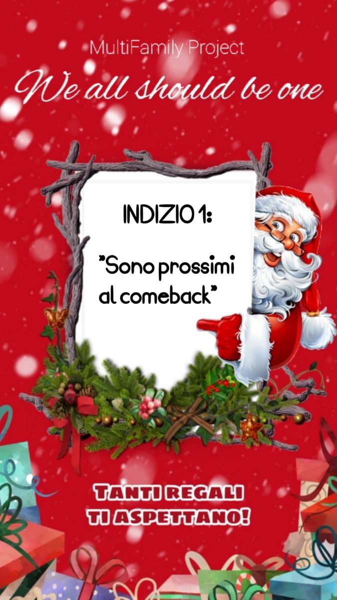 multifamilyita's tweet photo. Di quale pagina si tratta? ๐ค
Scopritelo con noi! ๐
Ogni giorno alle 16:30 su una delle pagine del nostro Multifamily! โค
#kpop #indizio #waiting #christmas #December #dicembre #weallshouldbeone #multifamilyproject https://t.co/QxOz99FNvl