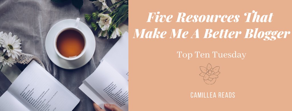 CamilleaReads's tweet photo. For the #TopTenTuesday thanful freebie prompt, I write about the Five Resources That Make Me A Better Blogger! #BookishDiscussion https://t.co/U15Aj27VsS https://t.co/pYUtk7C2fv