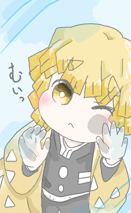 灯涙…帰れませんさんがTwitterに投稿した我妻善逸(鬼滅の刃)のイラスト。