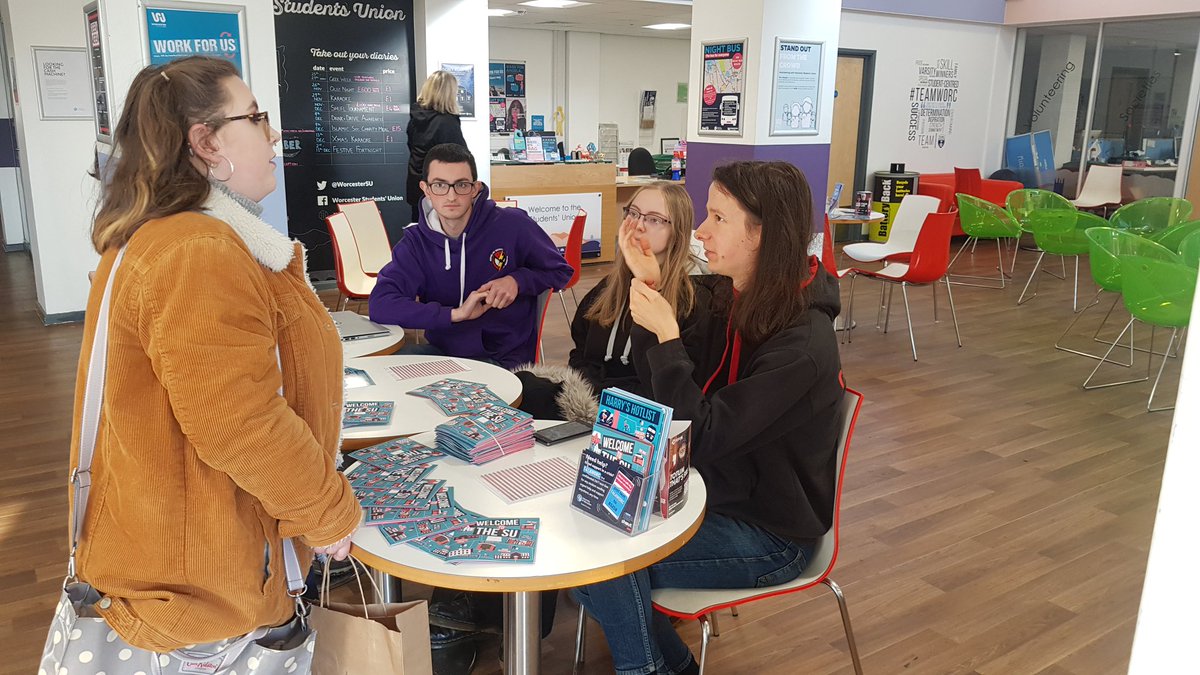 It's only fitting that our wonderful <a href="/MarvelDCWorc/">Marvel & DC Society</a> society are here in @WorcesterSU to talk to prospective students during one our University open days! #TeamWorc 👌💙 <a href="/Ross_Renton/">Ross Renton 🎓</a>