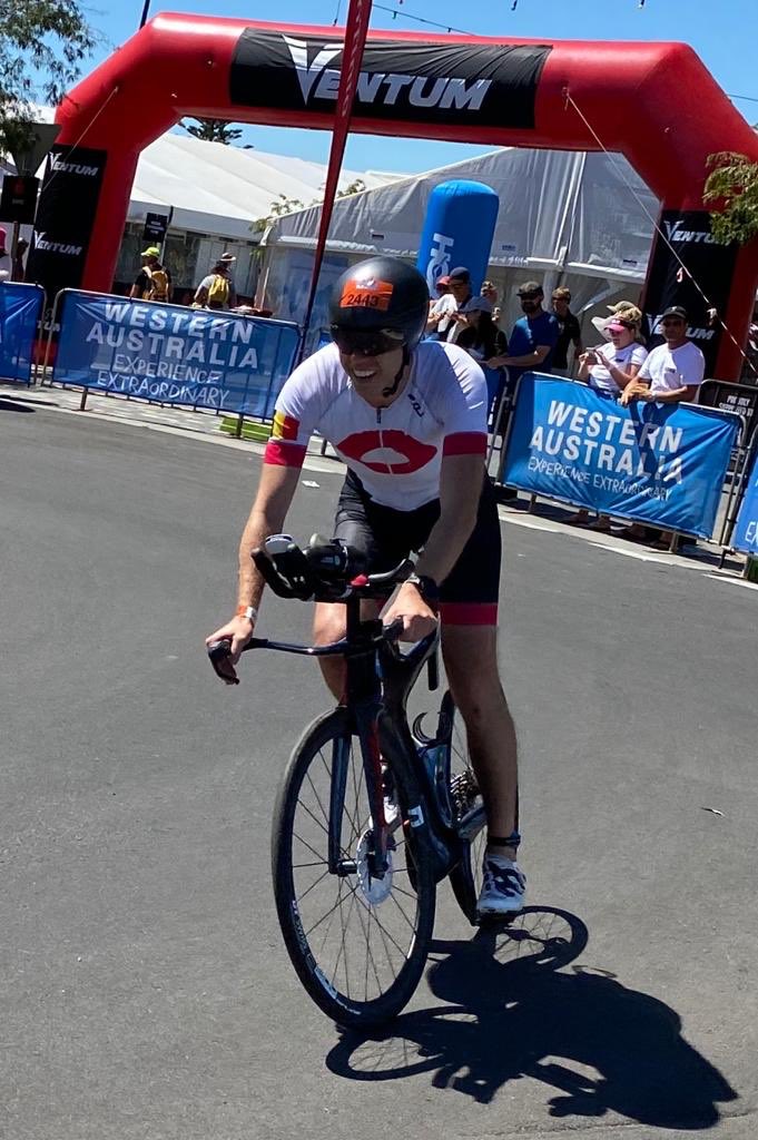 Amazing feeling to cross the finish line of the 70.3 Ironman of Western Australia! The windy bike course was really though but swim (surprisingly) and run were good fun!