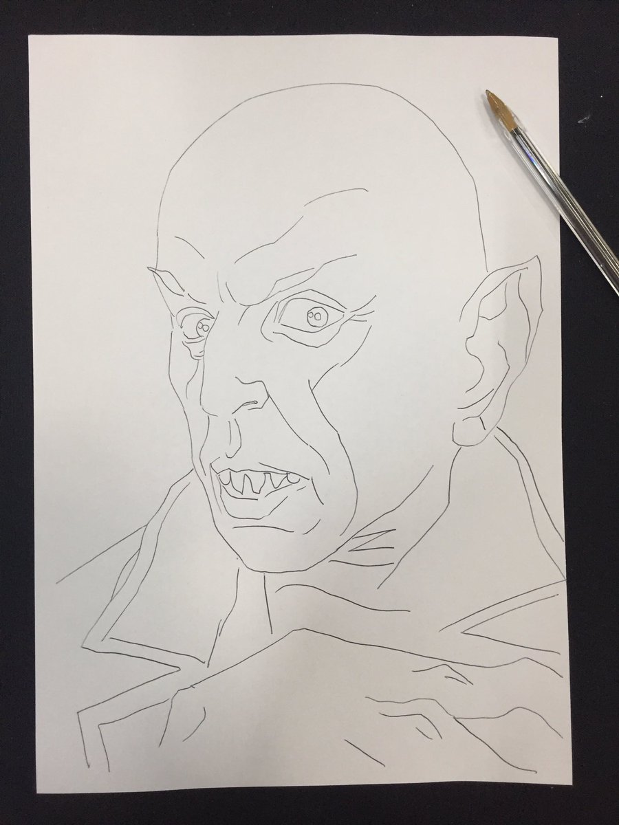 garyerskine's tweet image. Shrek. Well, kinda. #keylines #biro #sketch