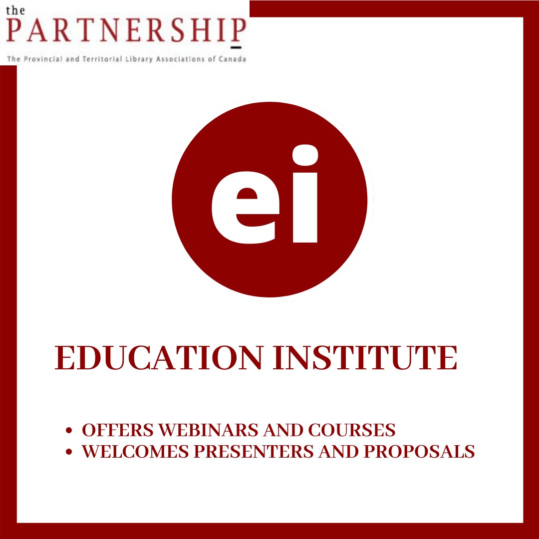 OALTABO's tweet image. #SundaySupports The Education Institute is a professional development &amp;amp; continuing education program for the library community developed by The Partnership of Provincial and Territorial Library Associations of Canada.  Visit ow.ly/PTL650xoCsH. #oaltabo #librarytechnicians