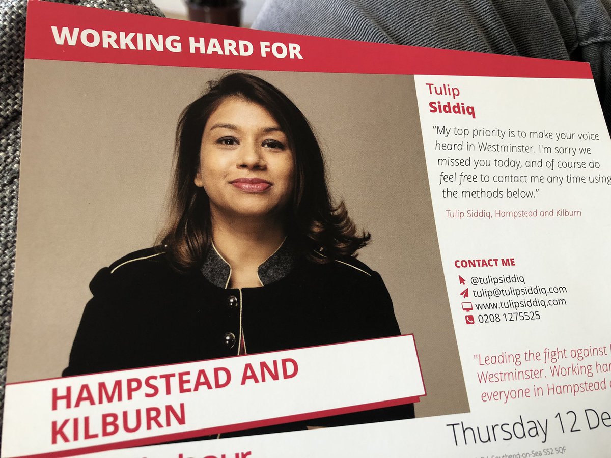 I’ve just met my MP <a href="/TulipSiddiq/">Tulip Siddiq</a> who’s on my street campaigning. Thank you for passing by! You’ve got our vote