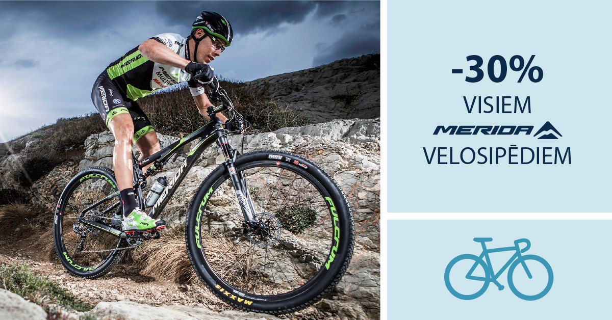 Ratus kaļ ziemā, kamanas vasarā!
Gatavojoties jaunās sezonas velo dēkām, nāc pie mums un sarūpē sev uzticamu dēku draugu!
Decembrī visos Gandra veikalos, kā arī interneta veikalā VISIEM MERIDA VELOSIPĒDIEM -30% ATLAIDE!
