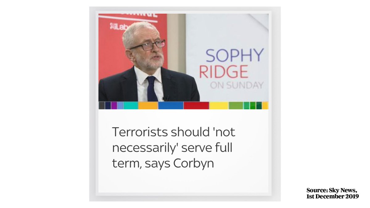 Jeremy Corbyn and Labour are weak on law and order, weak on sentencing.

<a href="/BorisJohnson/">Boris Johnson</a>: "[Violent offenders] must serve every day of their sentence, with no exceptions"