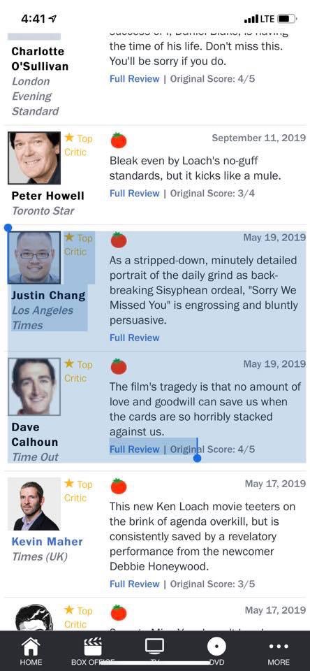 내가 이런 식의 단정을 경계하지만. 이게 영화다 싶은 걸작이 있다. 오늘 본 영화가 그랬다. 씨네큐브 프리미어에서 선공개된 켄 로치 감독의 <미안...