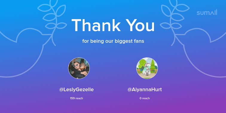 Josh__Plays's tweet photo. Our biggest fans this week: LeslyGezelle, AiyannaHurt. Thank you! via https://t.co/YpYjcbr0vi https://t.co/C9U2U1NCXa