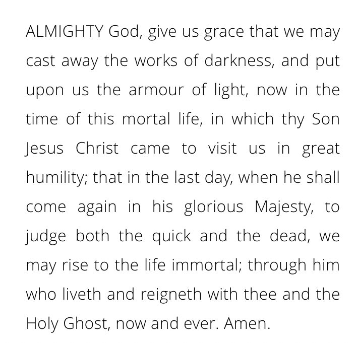 A beautiful and awe inspiring prayer set by <a href="/churchofengland/">The Church of England</a> for today that reminds us of the duties and joys of this coming Advent season.