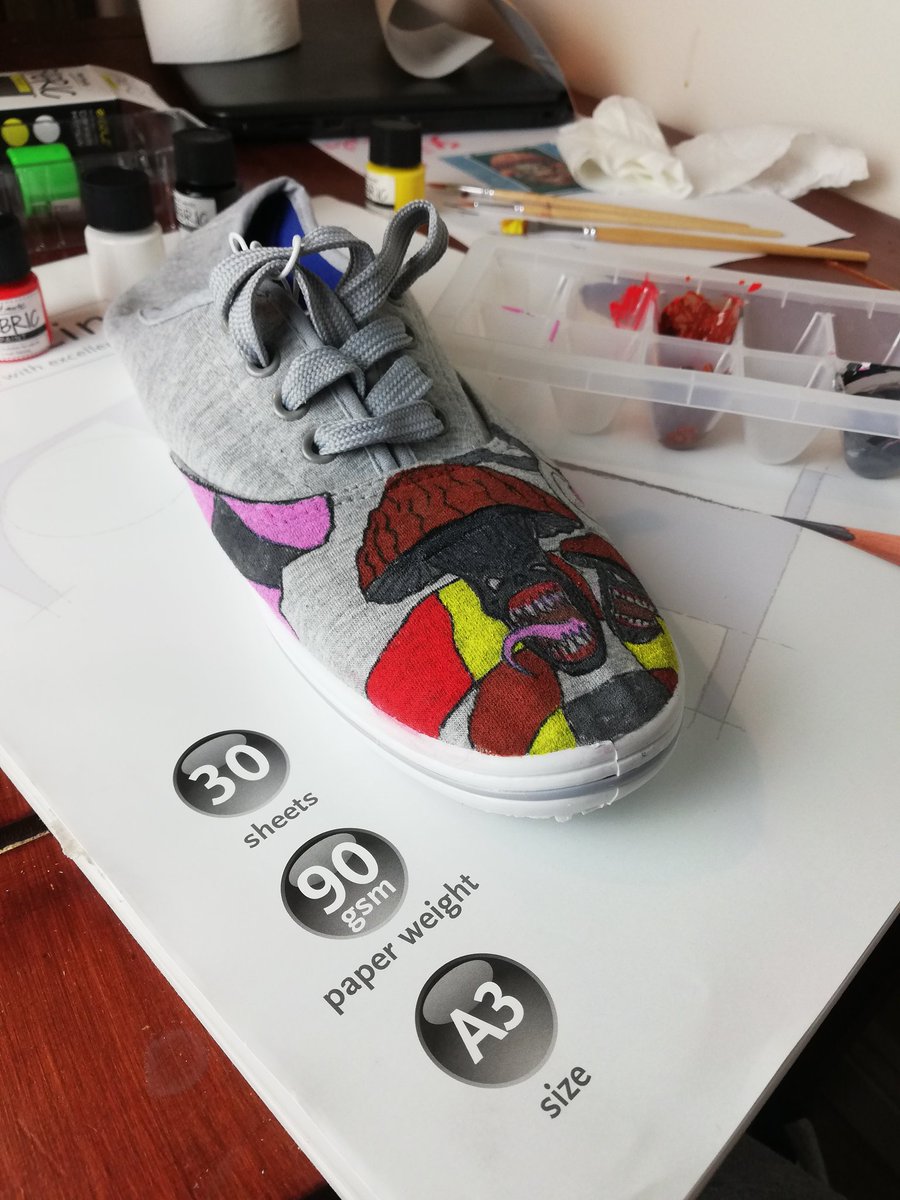 Finally started with my project. Follow me for more upcoming.
#customshoes #paintshoes