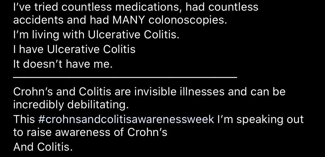 It’s #CrohnsAndColitisAwarenessWeek this week and I’m speaking out to raise awareness of #Crohns &amp; #Colitis