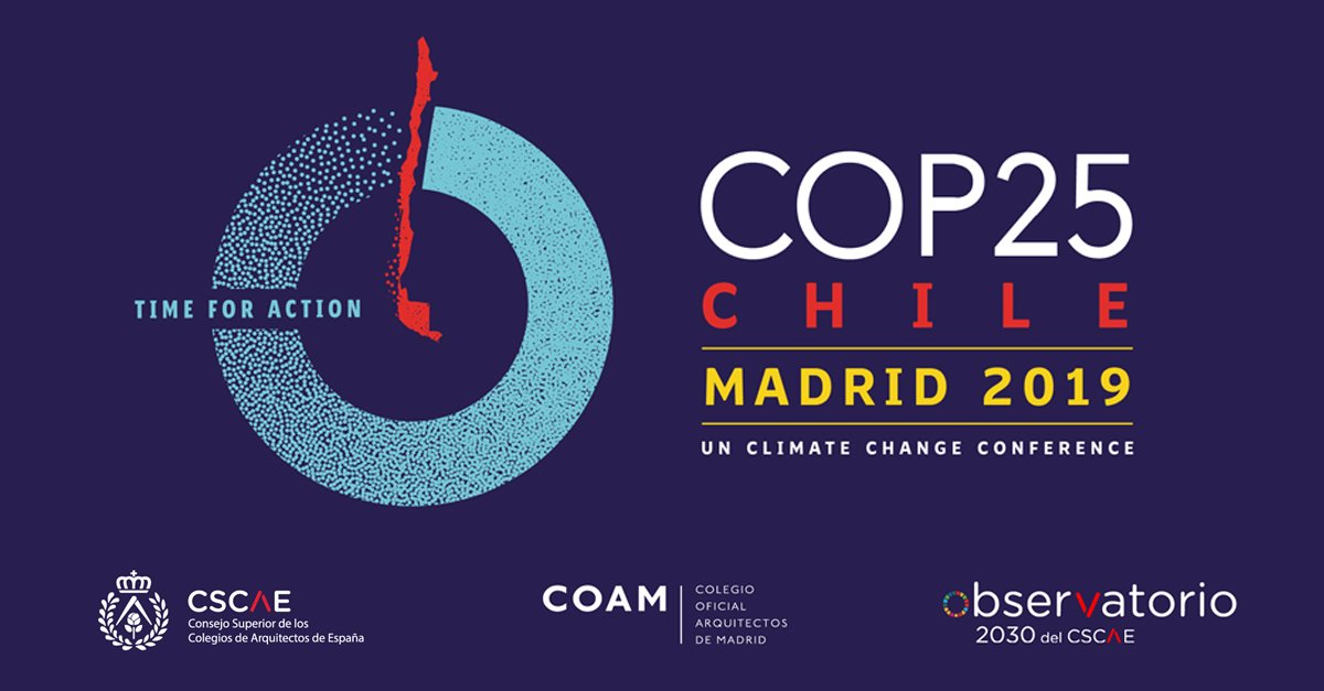 Frenar el calentamiento global es tarea de todos. Con el impulso del #Observatorio2030 del CSCAE, este martes profesionales y empresas del sector inmobiliario y de la construcción declararemos la emergencia climática dentro de la #COP25 #DiálogosCSCAEyCOAM #TiempoDeActuar