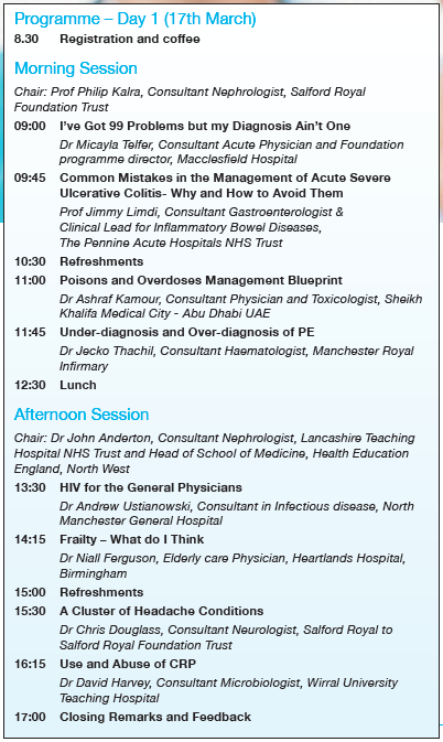 Revalidaid's tweet photo. Here is the full programme to tickle your medical taste buds !! #revalidation #manchester #medicine #update #manmedupdate #7MMU https://t.co/VeTo46vVhx