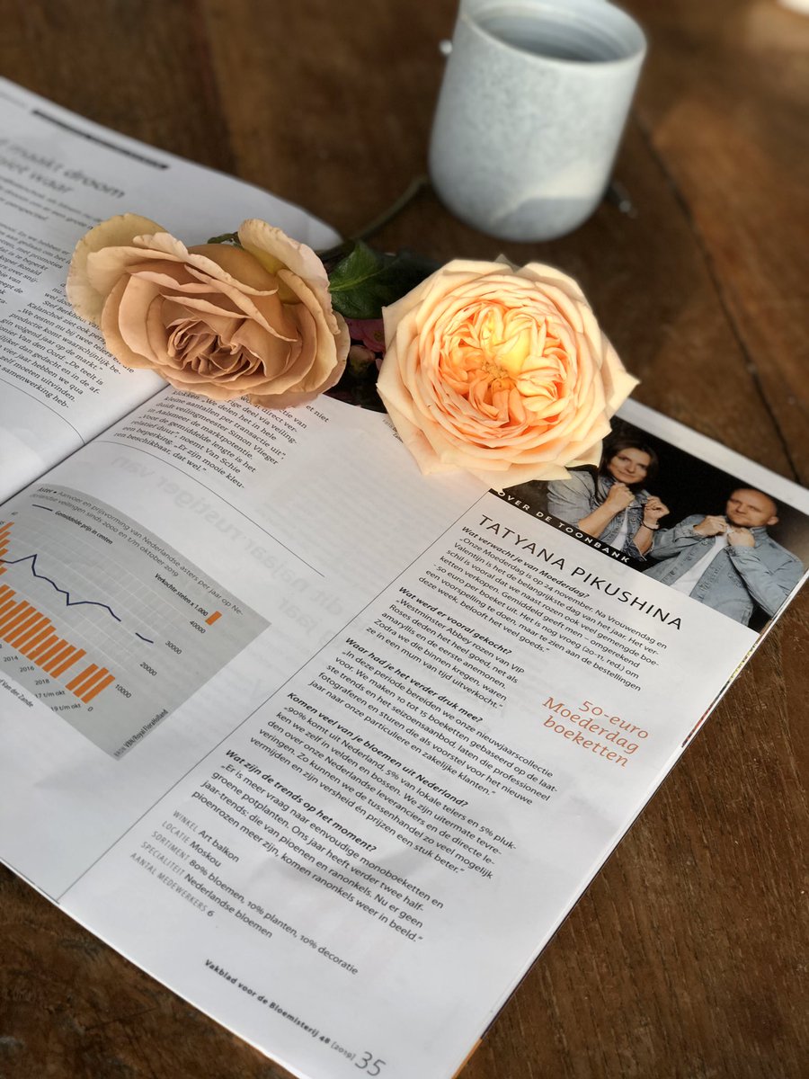 Zondag.. koffie, vakblad en verder niks. <a href="/bloemisterij/">Bloemisterij</a>