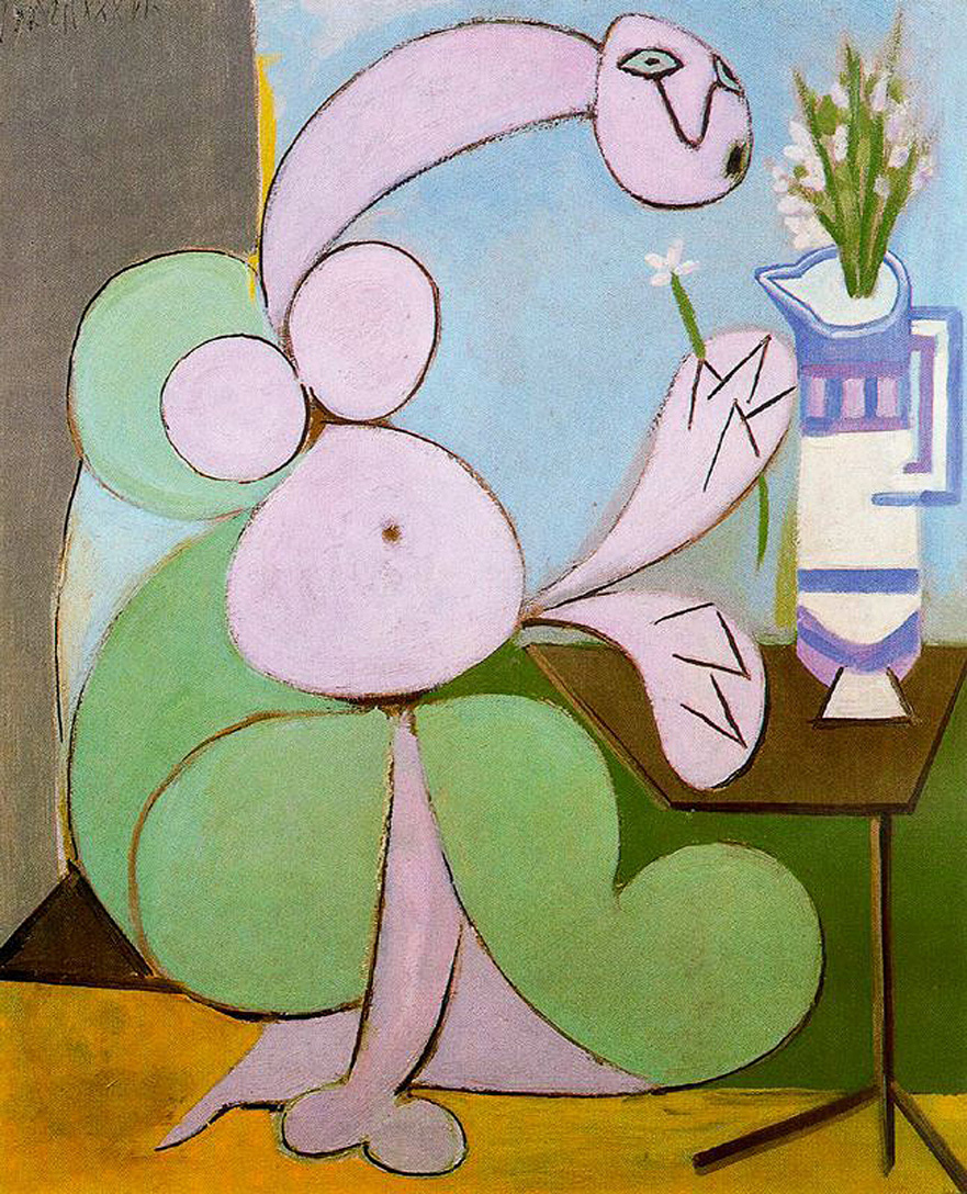 Woman with bouquet, 1936 #surrealism #pablopicasso