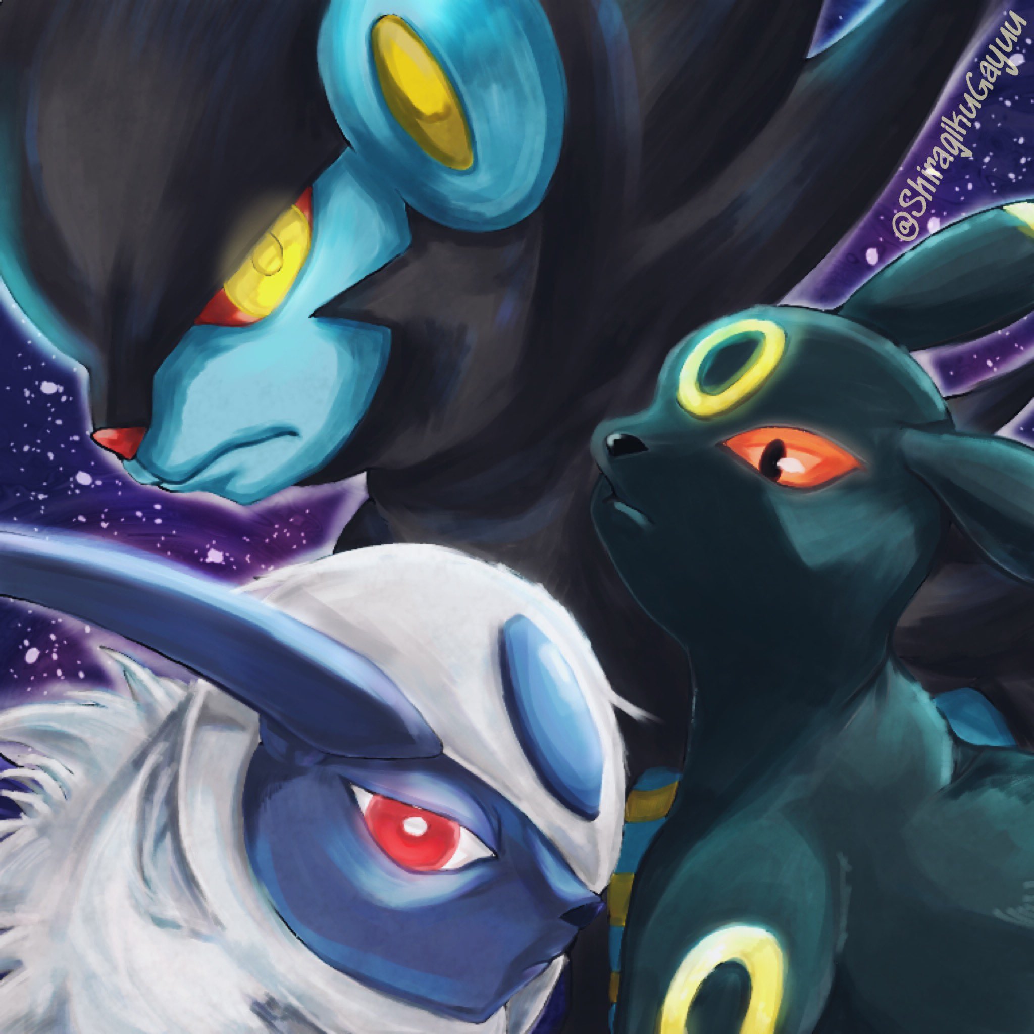 白菊我優 ご依頼絵 ポケモン ブラッキー アブソル レントラー アイビスペイント デジタル リクエスト このクオリティで良ければアイコンやヘッダー イラストは無料でリクエスト募集してます T Co Mcrapv58sf Twitter
