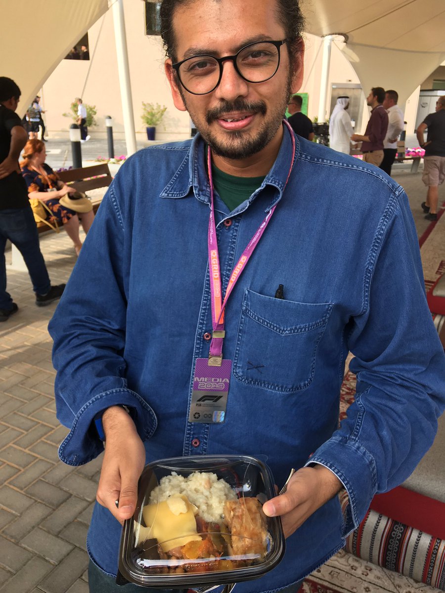 benjhunt's tweet photo. Disgraceful behaviour from @Abhishek_Takle who has put his apple strudel in his same dinner bowl as his risotto. #F1Problems https://t.co/OKn0G3vX3e