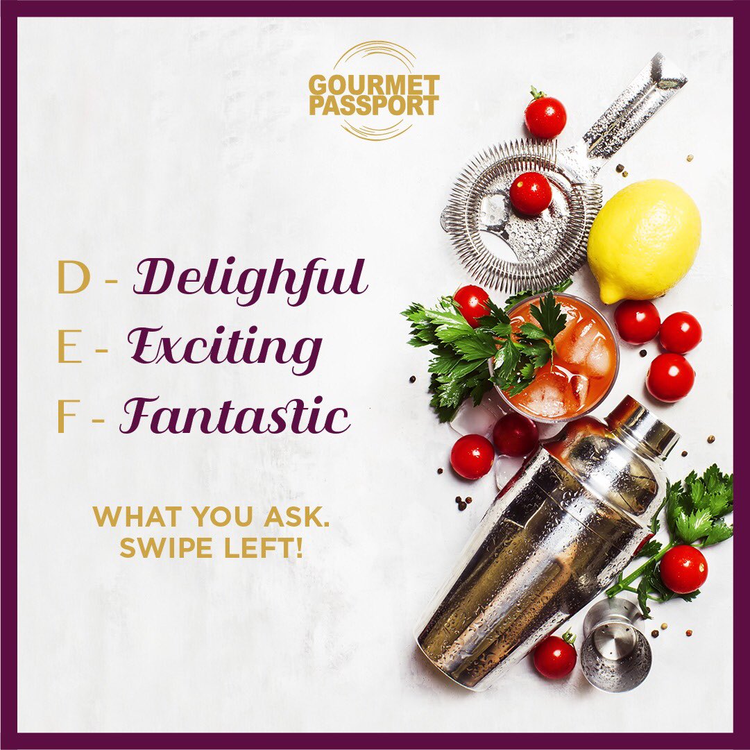 dineoutpassport's tweet photo. Indulge in gourmet #cocktails this #weekend with #GourmetGuide. If you could have one on the house, which one would you pick? https://t.co/BTSTnD4ZTu