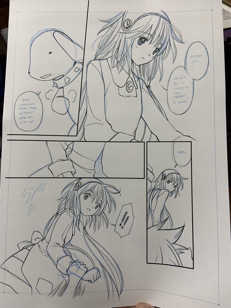 I just found an old Kobato doujinshi that I never finished inking and I didn't even remembered I had drawn OwO I'm going to take photos because it's so old it's not even digitalized ? 