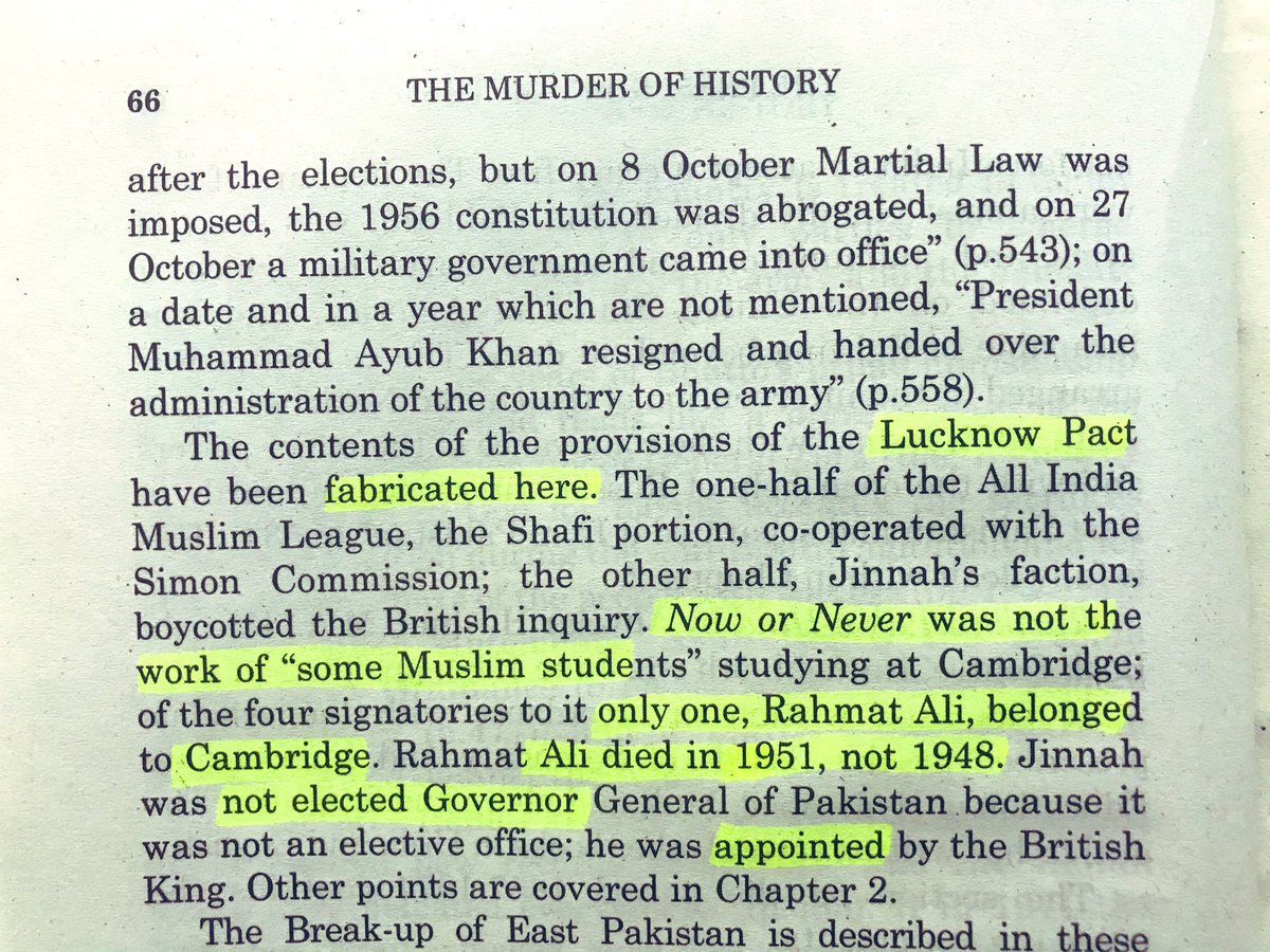  ‘Now or Never’ was not work of some Muslims students studying at Cambridge.Ch Rehmat Ali died in 1951, not 1948. Quaid e Azam was appointed Governor General by the British.  #TheMurderOfHistory  #bookscache