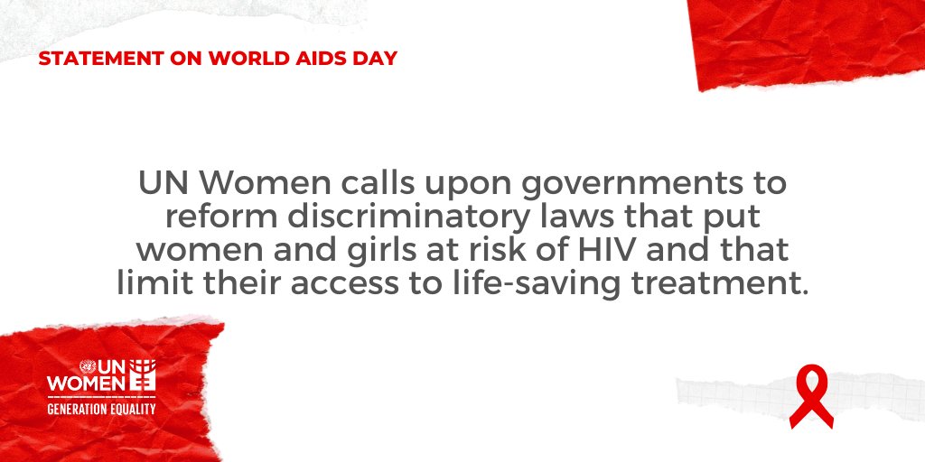 On #WorldAIDSDay, we must join together to guarantee the rights of women and girls to HIV services that are free of violence and discrimination. unwo.men/41qO50xo1kd #16days #GenerationEquality