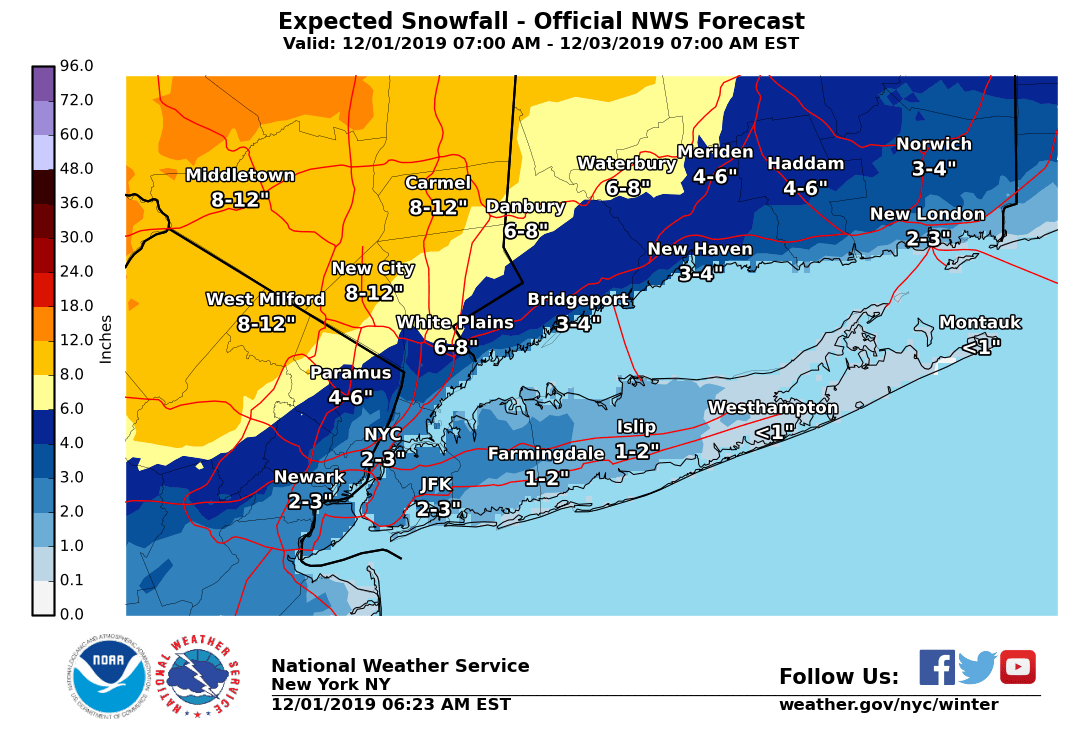 NWSNewYorkNY's tweet photo. Here are our latest snow, ice and rain forecasts: https://t.co/dhT6l0dira
