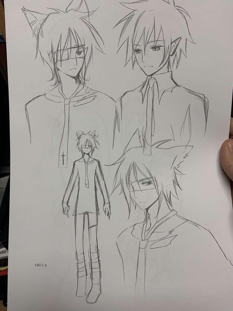 I also found where I designed my OCs for my manga O.U.T ? 