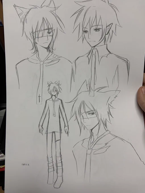 I also found where I designed my OCs for my manga O.U.T ? 