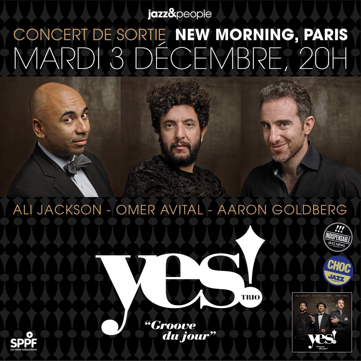 #Paris Dec 3 at <a href="/newmorning/">New Morning Paris</a> #yestrio  cd release concert <a href="/jazzandpeople/">jazz&people</a>