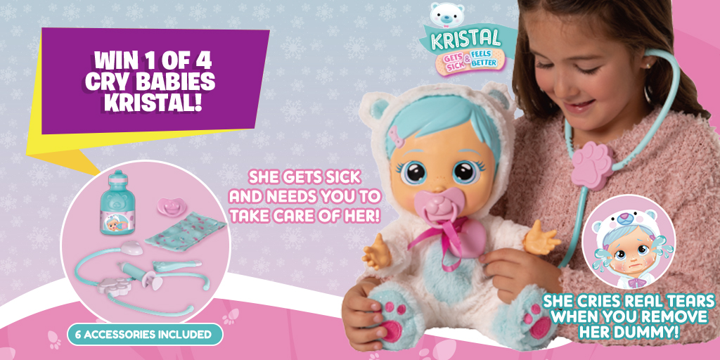 SmythsToysIRE's tweet photo. COMPETITION TIME ! 😍
Today we are giving you the chance to WIN 1 of 4 Cry Babies Kristal! 💜
To enter, simply retweet. 😄
Competition ends TUESDAY, 3rd December at 11:59pm. 🕛
T&amp;Cs: https://t.co/l4MlJgROEJ https://t.co/hhpHh0ZZZ7