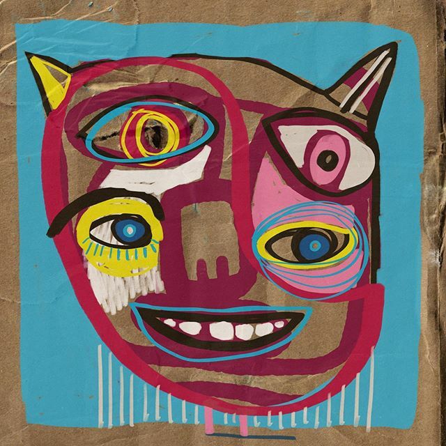 Bird, Face, Bear #cardboard #poscacolour #colourpop #drawing #painting #animals #lines #ink ift.tt/2Y44OYV