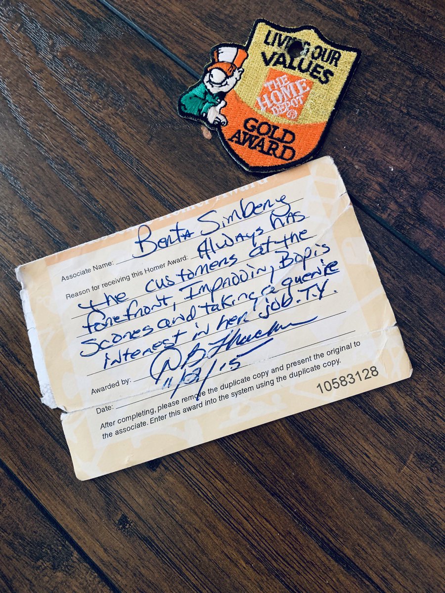 Found this going through my stuff this morning, it triggered so many memories, the begging of my career, my first store manager Doug ( great leader, passionate person and was lots of fun to work with)! ❤️