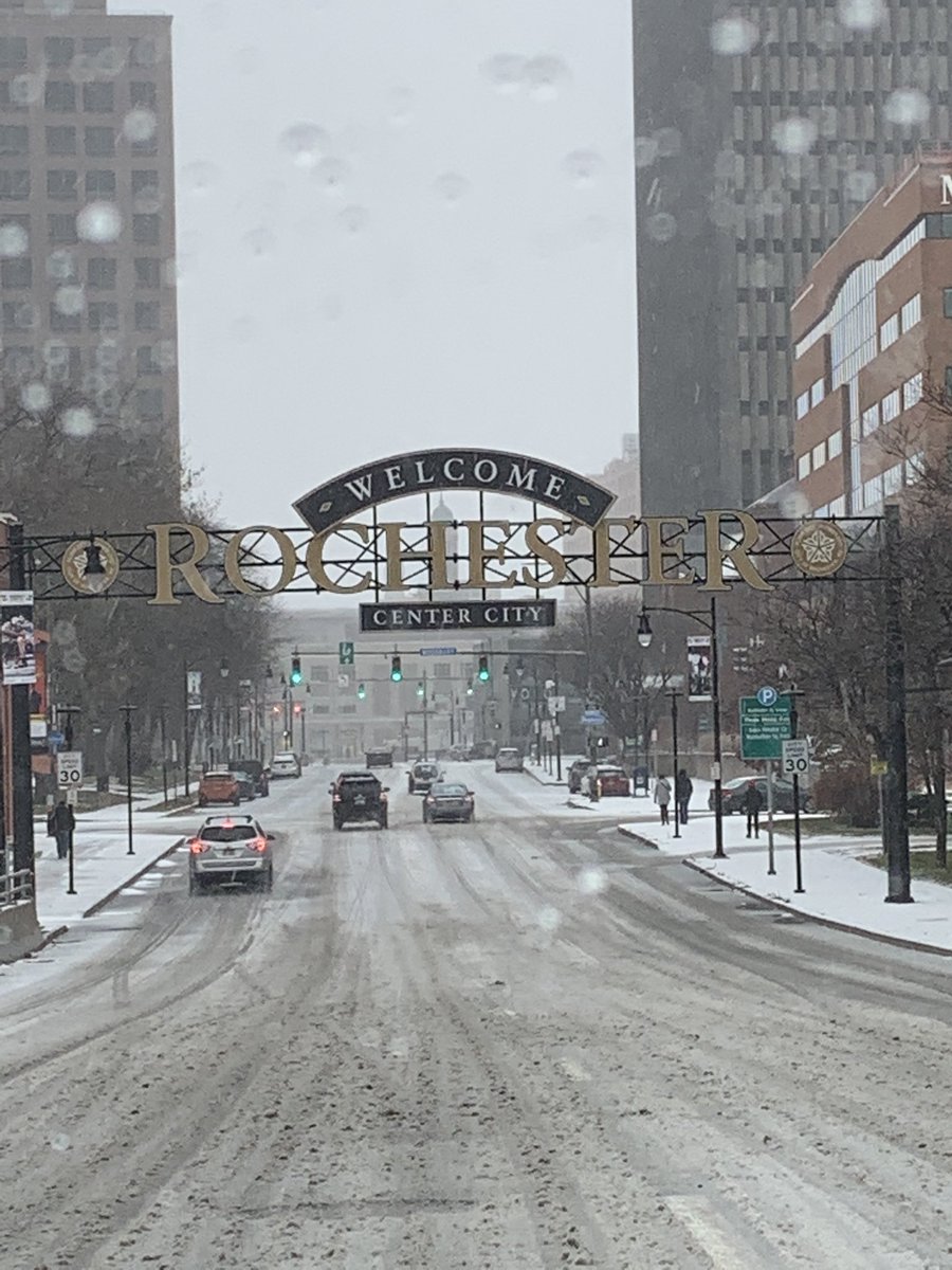 Roads are pretty slick! Be careful if you are driving around out there! #Wham1180 #WHAMWeatherCenter