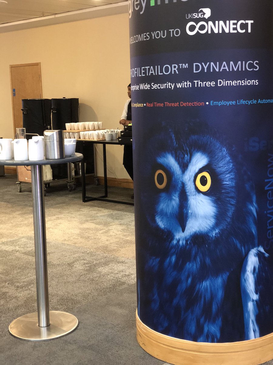 Too-wit too-woo. Looking forward to the next three days at #UKISUGConnect. Drop by and see us on stand S3.